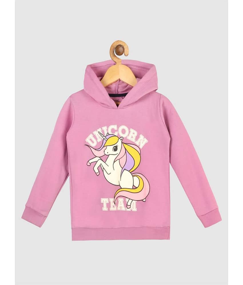 Lazy Shark Girls Cotton Blend Sweatshirt ( Purple )