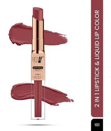 RED 4 Dark Nude Matte Long Lasting Liquid Lipstick ( Pack of 1 )