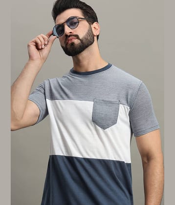 GET GOLF Pack of 1 Cotton Blend Regular Fit Men's T-Shirt ( Blue )