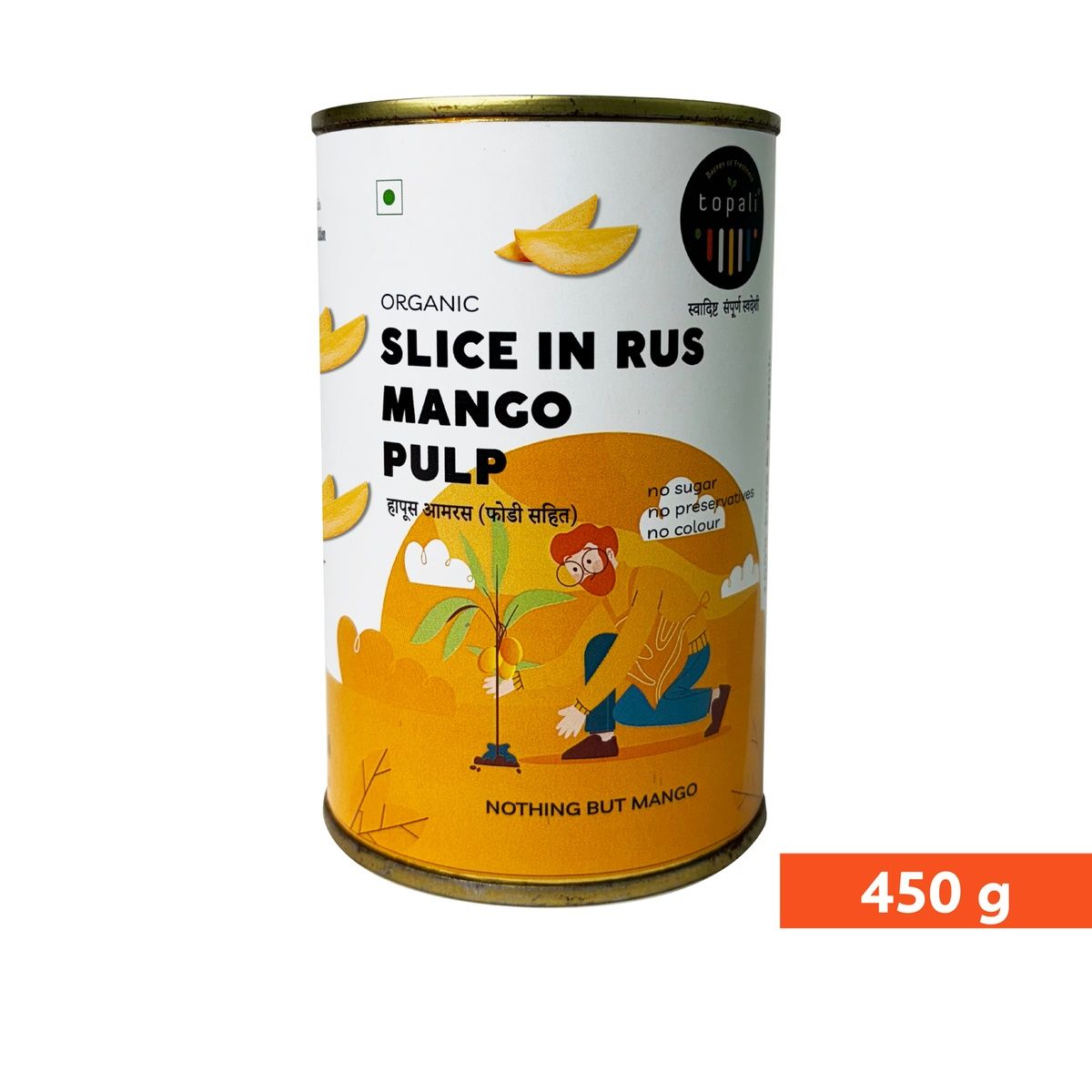 topali Slice-In-Rus Mango Pulp (850g) | Real Mango Slices in Thick Mango Puree | Ready to Eat Dessert