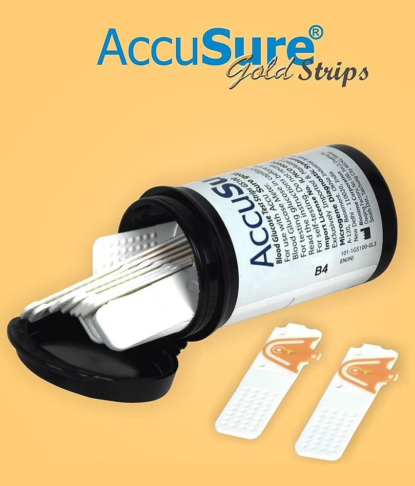 ACCUSURE Gold Sugar Check Test Strips(50 Strips Pack)