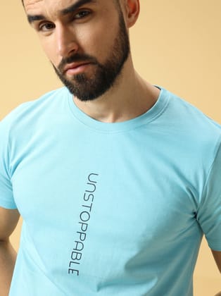 Unstoppable Black Print Crew Neck T-Shirt-S