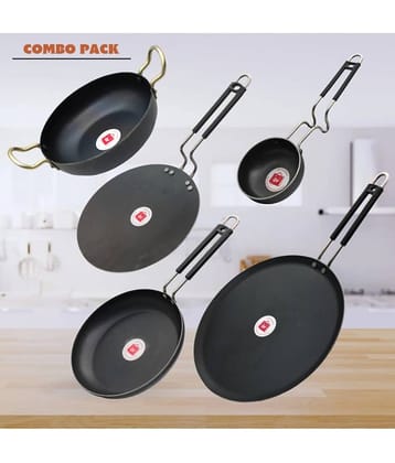 LAZYWINDOW Black Iron No Coating Cookware Sets ( Set of 1 )