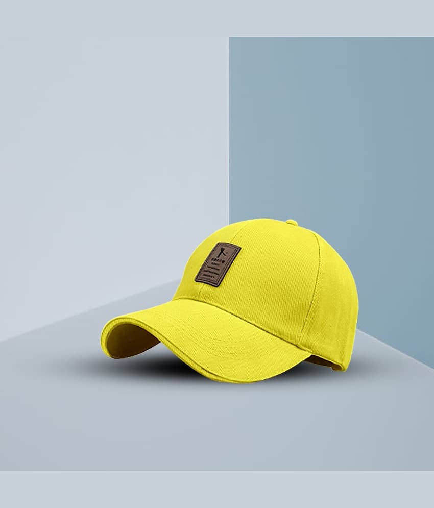 Alamos Pack of 1 cotton Men's Cap ( Yellow )