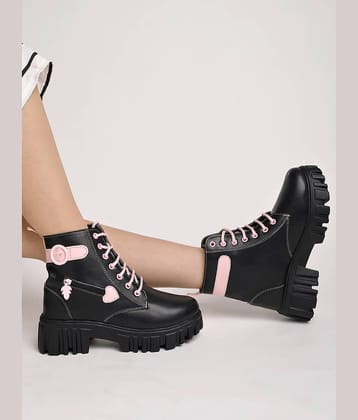 Shoetopia Black Women's Ankle Length Boots