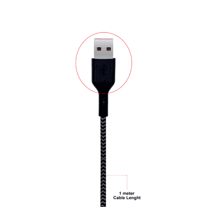 Champion USB-A to Type-C 2.4A Fast Charging Cable Braided ,Compatible with Android Phones/Tablets