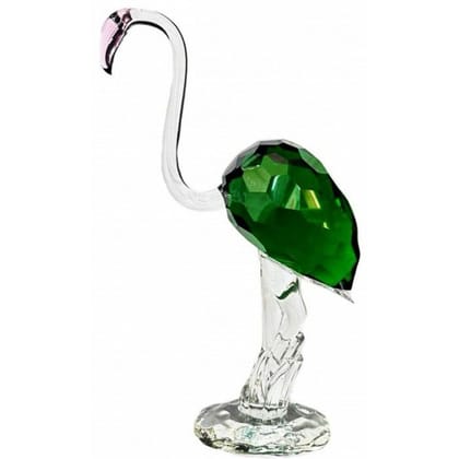 High-End Crystal Swan Art Piece-Green