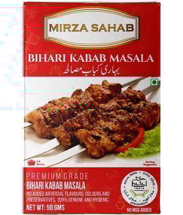 Mirza Sahab Bihari Kabab Masala Instant Mix 50 gm Pack of 4