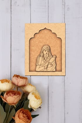 Dbeautify's DIY MDF Traditional Rajasthani Lady Wall Hanging