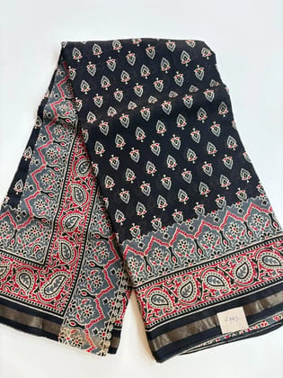 Chanderi with Ajrakh