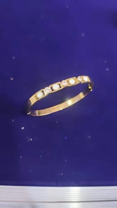 Fashion Gold Plated Stainless Steel Openable Crystal Bracelet||