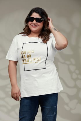 Trendy T-shirt Relaxed Wear-White / XXL