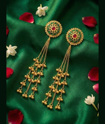Bhagya Lakshmi Gold Jhumki Earrings ( Pack of 1 )