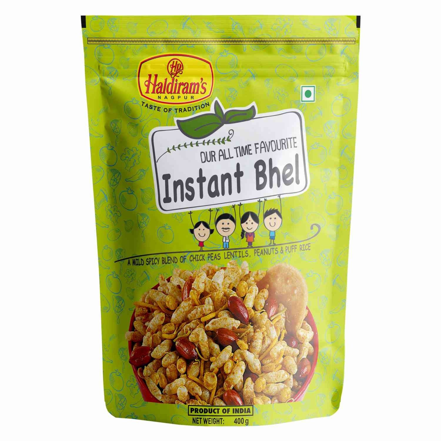 Haldiram  Instant Bhel 400 Gm - Pack of 20