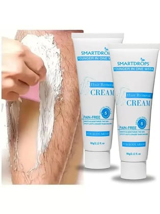 Smartdrops Natural Hair Removal Hair Removal Creams for Women 120 ( Pack of 2 )