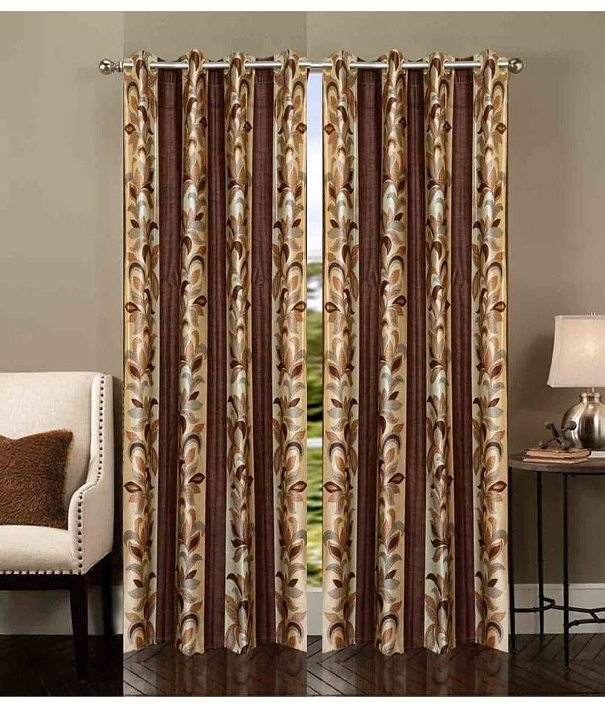 Stella Creations Set of 2 Long Door Eyelet Curtains