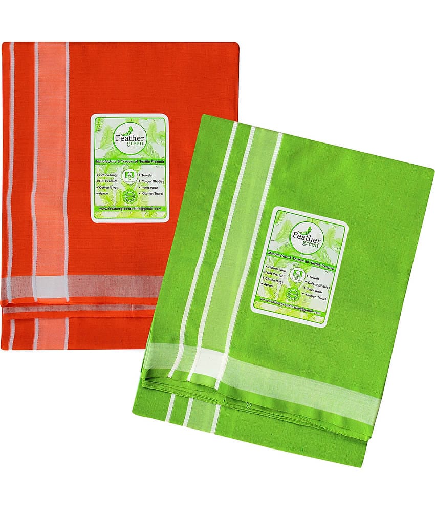 Feather Green Multi Dhoti