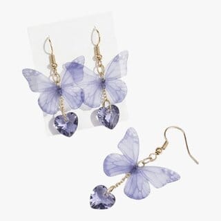 Purple Butterfly Soft Korean earring