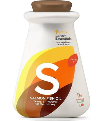 MyFitFuel Salmon Fish Oil 1000mg- 180 EPA 120 DHA Omega Fatty Acids 50 softgels 50 no.s Minerals Softgel