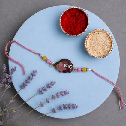 Elegant Bro Floral Resin Rakhi Elegant Bro Floral Resin Rakhi