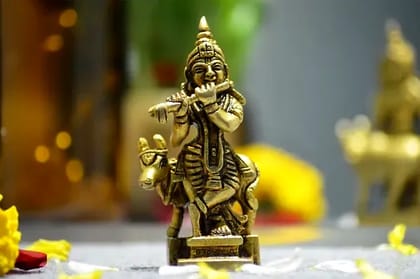 LORD KRISHNA WITH COW for Home Decor  by Snova Enterprises