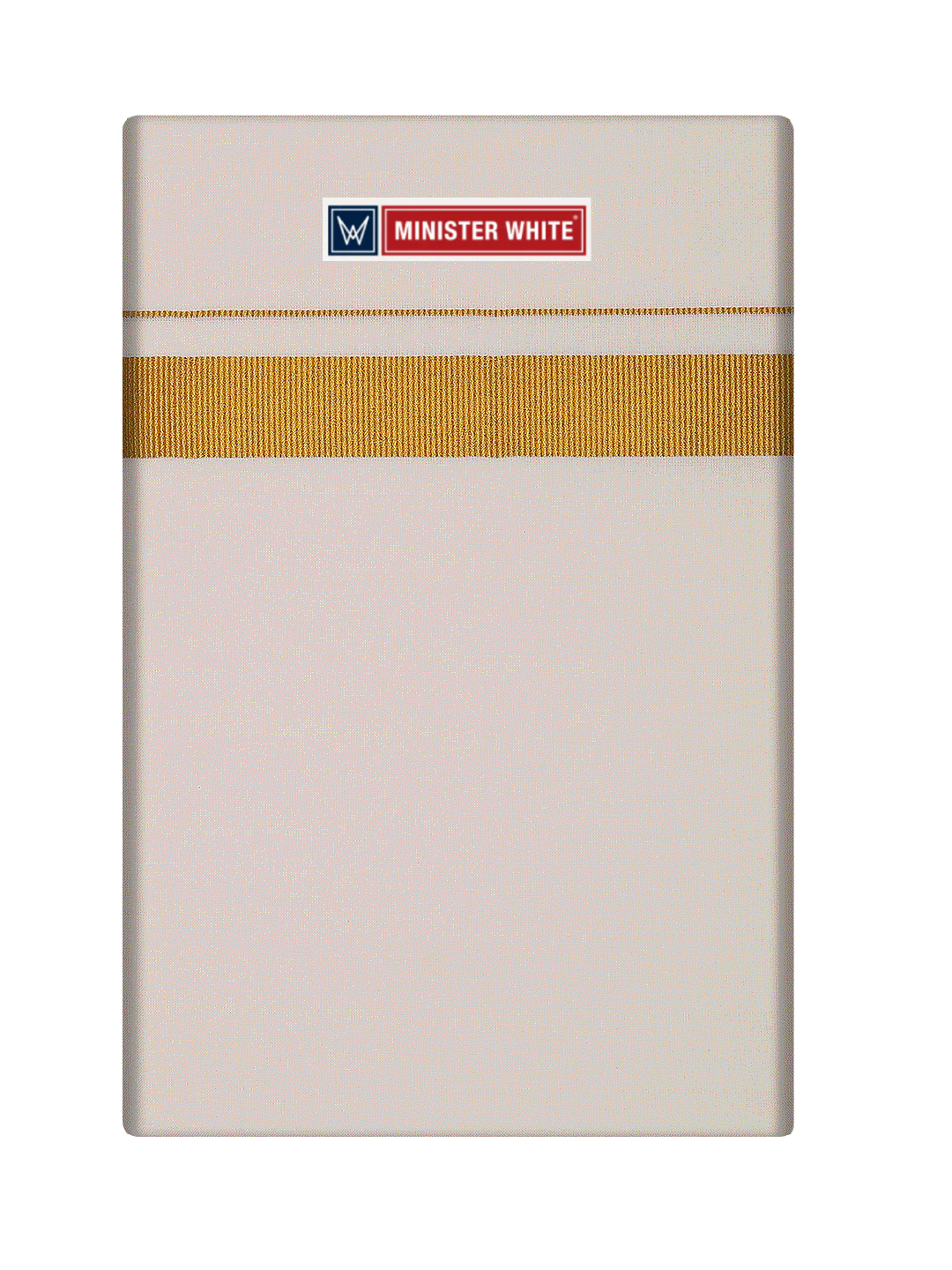 Mens Cotton Cream Single Layered Dhoti with 1/2" Gold Jari Border - Ever Green-2Mtr