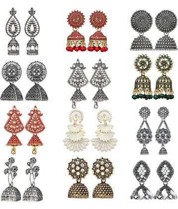 Thrillz Silver Drop Earrings ( More Than 10 )