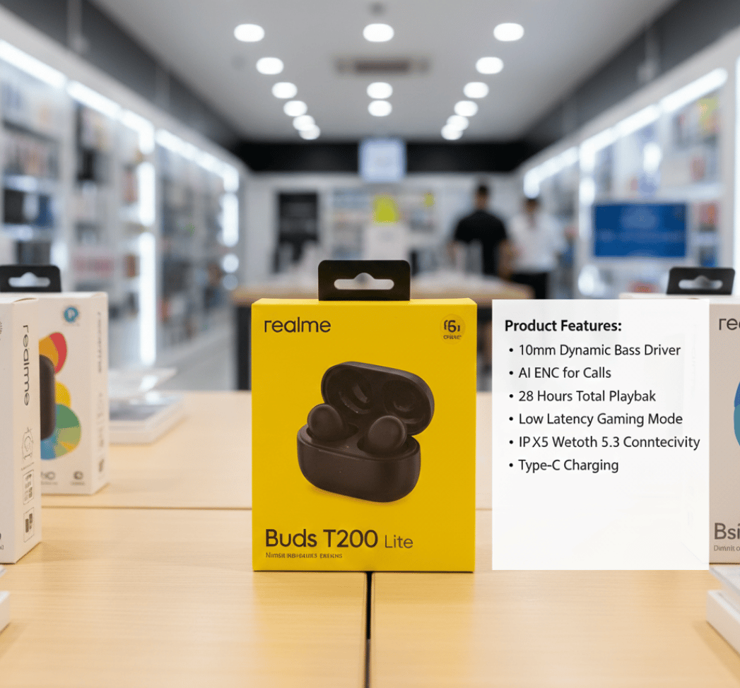 Realme T200 Lite Best Battery Life Good Sound Quality Earbuds