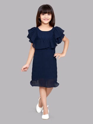 Pink Chick Navy Dress-3-4 Y / Navy Blue