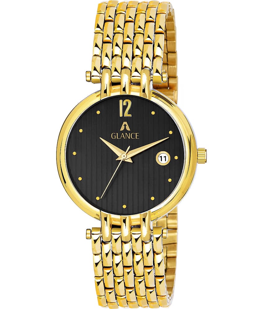 Aglance 1456ym03 Black Dial Stainless Steel Analog Men's Watch
