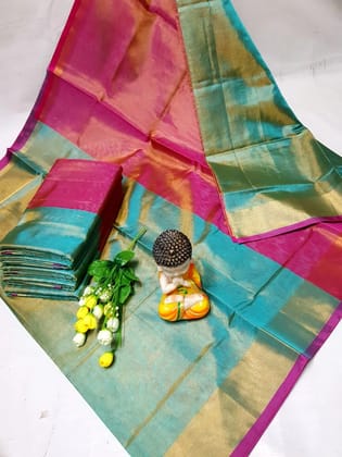 Elegant Uppada Pattu Tissue Sarees