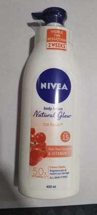 Nivea Body lotion Natural glow Cell repair Spf 15 & vitamin c 