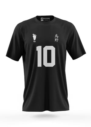 Haikyuu Uniform Half Sleeve T-Shirt-BLACK / S