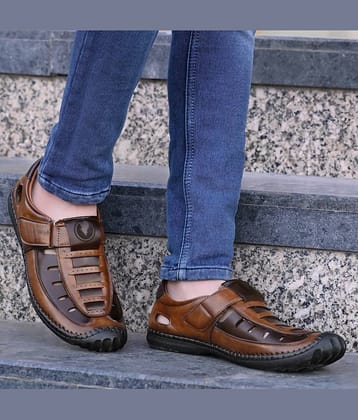 Rising Wolf - Tan Men's Sandals