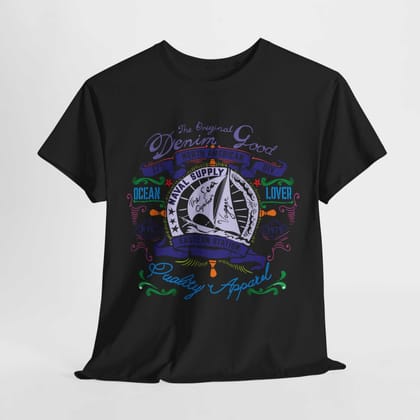 Premium Cotton T-Shirts with Bold Graphic DTF Prints (Color-Black, Size-XXL)