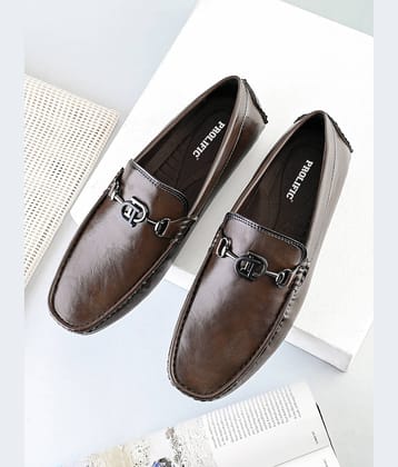 Prolific PG-FM306-Re Brown Men's Slip-on Shoes