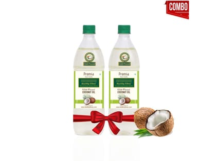 Healthy Fibres Cold Pressed Coconut Oil 500ml Combo pack of 2