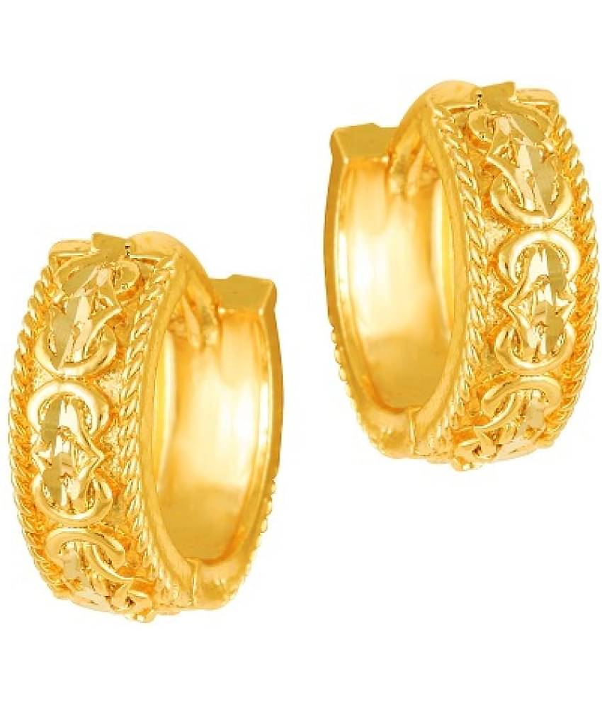 VIVASTRI Golden Clip-Ons Earrings ( Pack of 1 )