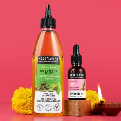 Rosemary Essential & Rosemary Mint Hair Oil for Hair Growth Treatment