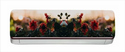 DreamKraft Flowers AC Sticker (Multicolor PVC Vinyl, 30cm X 91cm)