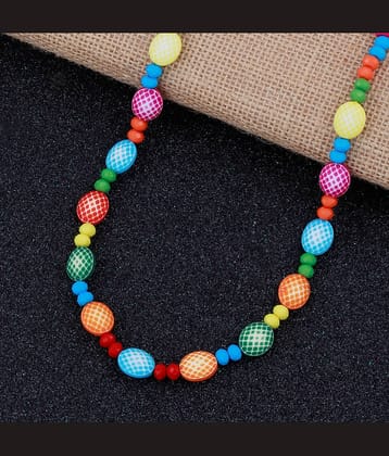 Paola Alloy Multi Color Traditional Necklaces Set Long Haram