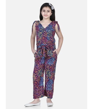 StyleStone Pack of 1 Girls Polyester Top With Palazzo ( Brown )