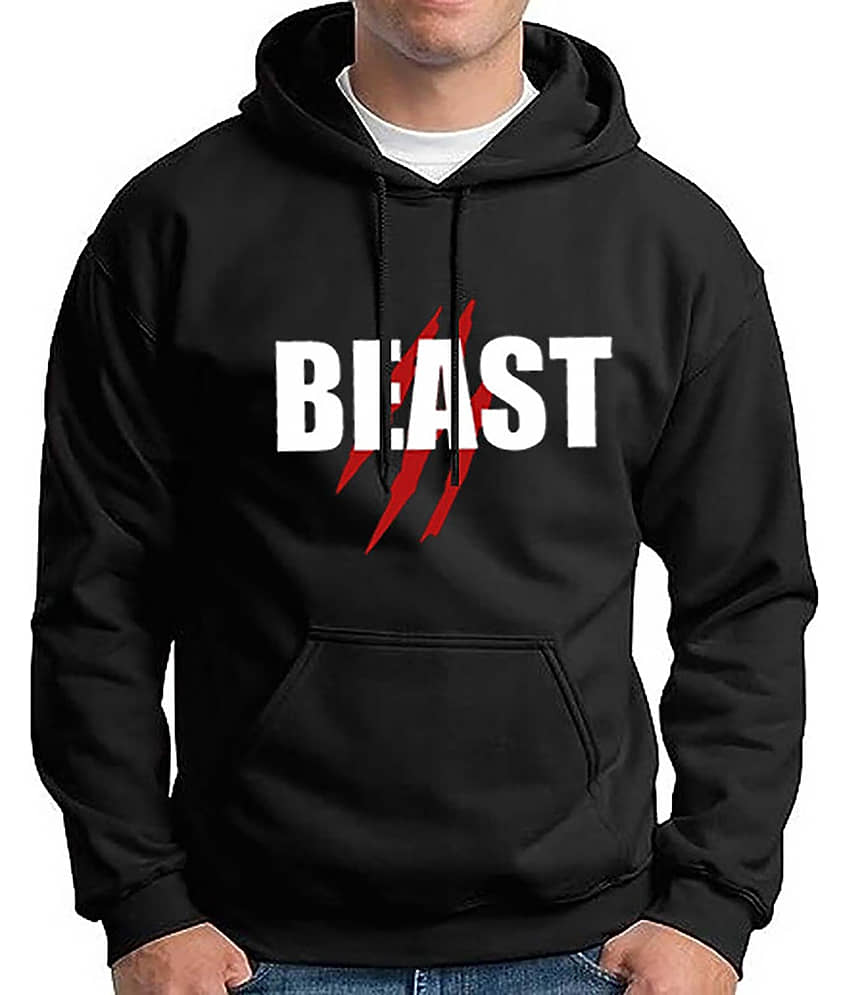 code yellow Fleece Hooded Men's Sweatshirt - Black ( Pack of 1 )