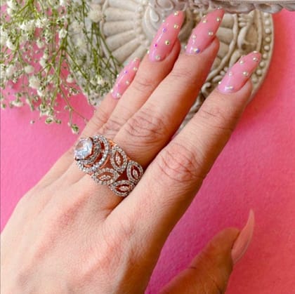 VS Sterling Silver Cocktail Ring 056 10g-9