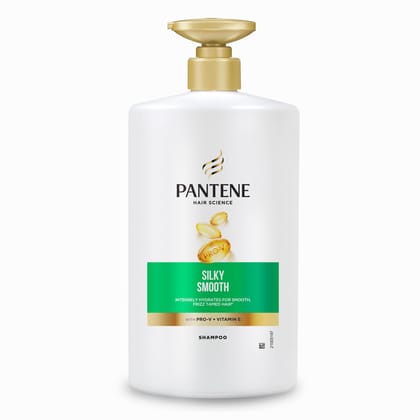 Pantene Hair Science Silky Smooth Shampoo 1000ml with Pro-Vitamins & Vitamin E for hydrated, frizz free hair,for all hair types, shampoo for women & men, shampoo for frizzy and dry hair Pantene Hair Science Silky Smooth Shampoo 1000ml with Pro-Vitamins &
