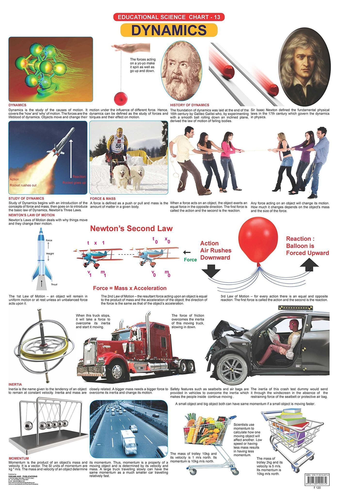 Dynamics Wall Chart (Science Chart) - Both Side Hard Laminated (Size 48 x 73 cm) [Poster] Dreamland Publications