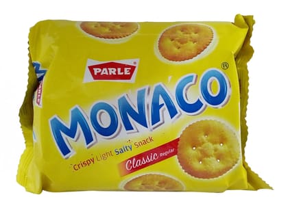 Parle Monaco Biscuits - Classic Regular, 75.4G Pack Parle Monaco Biscuits - Classic Regular, 75.4G Pack
