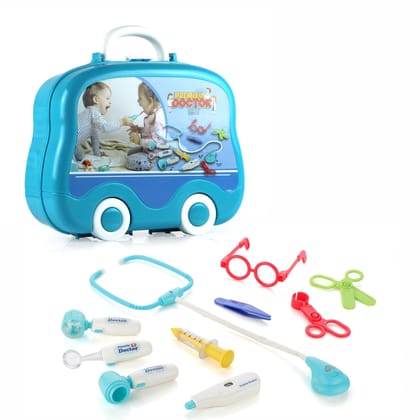Chanak's Doctor Suitcase Wheel with LED Light (Blue Instruments )