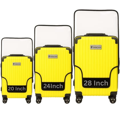 Panchhi StoreTrolley Bag Cover, Suitcase Cover Transparent PVC Suitcase Cover with Zipper Dustproof Waterproof & Anti-Scratch Trolley Cover for Travel Accessories-