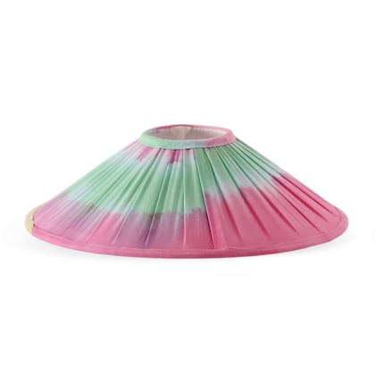 Tie & Dye Cotton Lampshade - 6x13.5-Pink / Turquoise / Mulmul / H: 6" x B; 13.5"